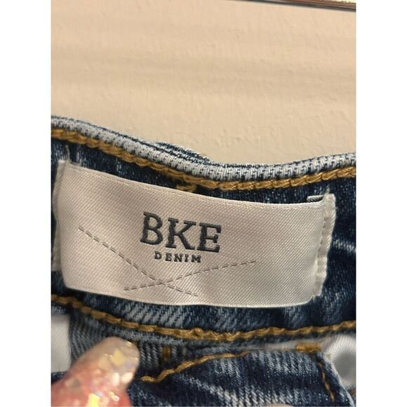 BKE Cargo denim shorts cut-off raw hem size 29 - Picture 3 of 8